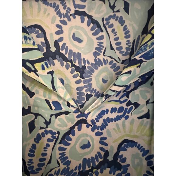 Lilly Pulitzer Benicia Tunic cold shoulder XXS Coastal Dress Blue Boho resort - Picture 10 of 12